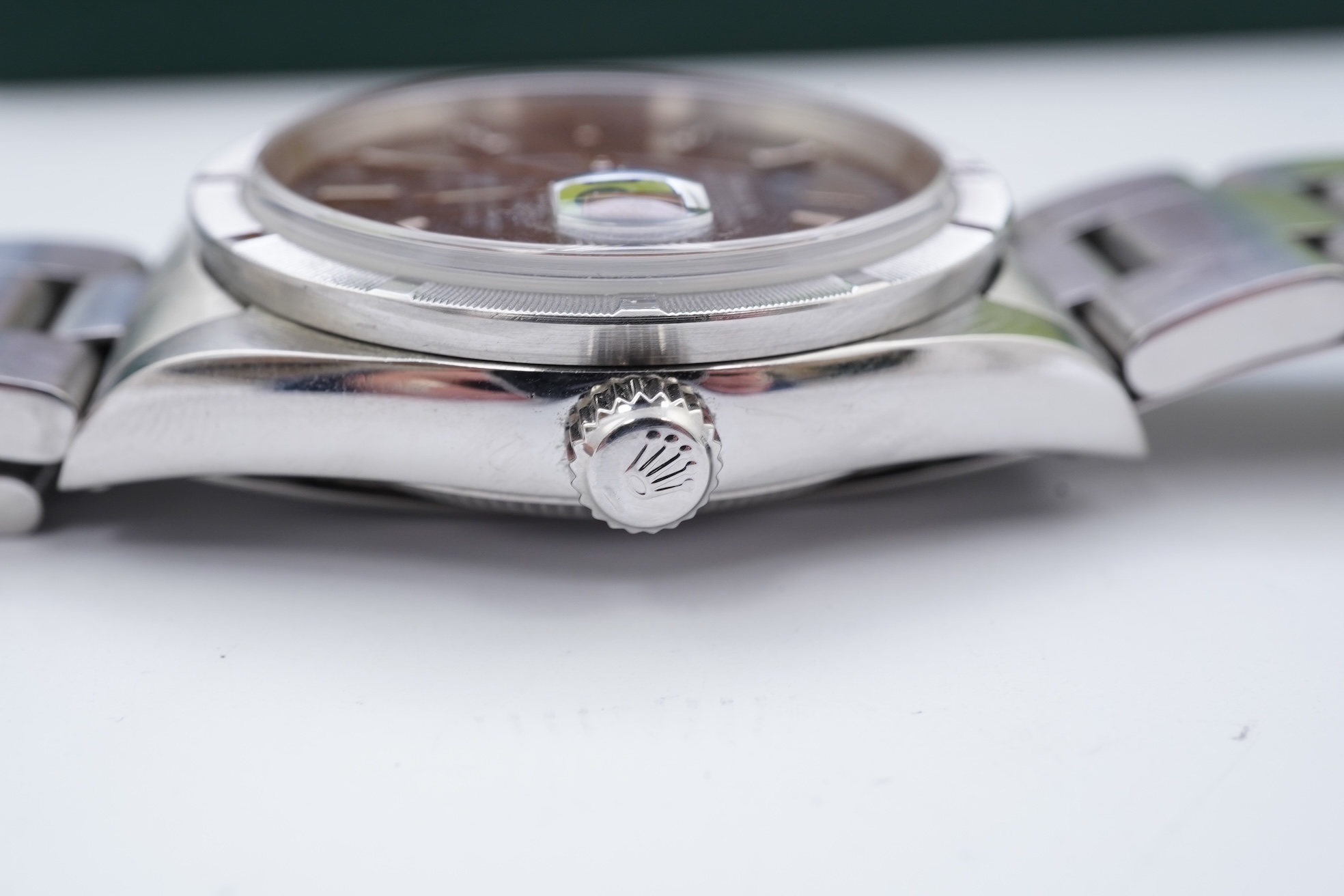 A gentleman 1990's stainless steel Rolex Oyster Perpetual Date wrist watch